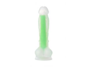 Dildo żelowe świecące zielone 13cm Beyond by Toyfa