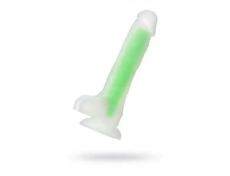 Dildo żelowe świecące zielone 13cm Beyond by Toyfa - 4