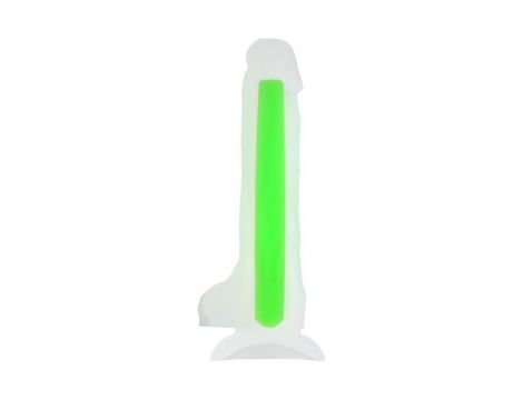 Dildo żelowe świecące zielone 13cm Beyond by Toyfa - 5