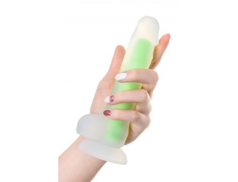 Dildo żelowe świecące zielone 13cm Beyond by Toyfa - 2