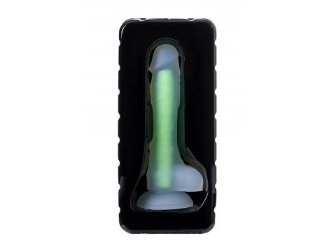 Dildo żelowe świecące zielone 13cm Beyond by Toyfa - 6