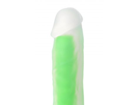 Dildo żelowe świecące zielone 13cm Beyond by Toyfa - 7