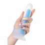 Dildo Matt Glow świecące w ciemności niebieskie 18 cm - 4
