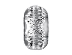 Wibrujący masturbator Lingam Khani transparentny 9 cm