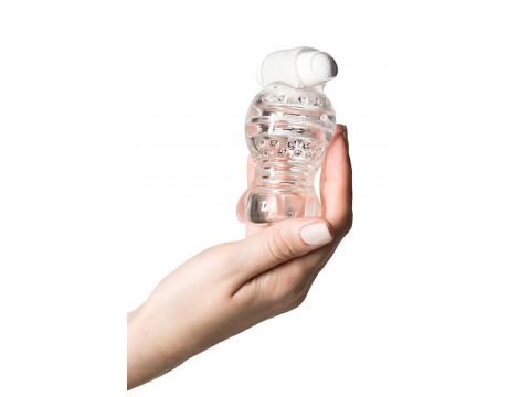 Masturbator wibrujący Lingam Shakti transparentny 9 cm - 5