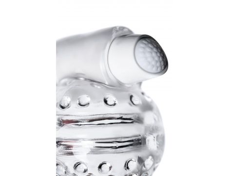 Masturbator wibrujący Lingam Shakti transparentny 9 cm - 7