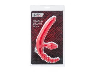 Strapon wibrujący Black&Red silikonowy czerwony 35 cm