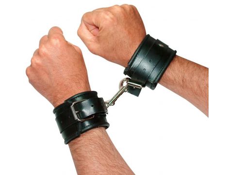Leather Handcuffs padded - 6
