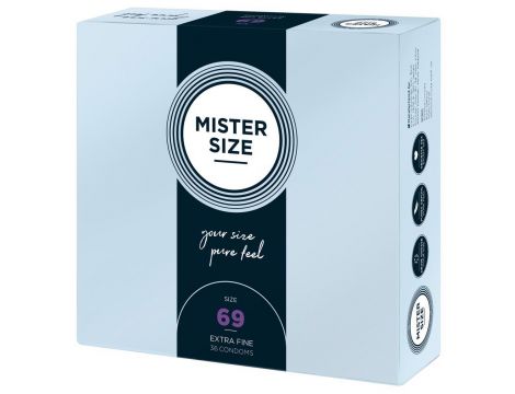 Prezerwatywy ultracienkie Mister Size 69 mm wegańskie 36 sztuk - 2
