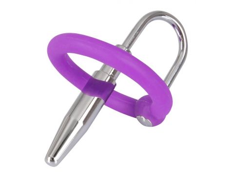 Plug do penisa z pierścieniem na żołądź Penisplug silikon 6,5 cm - 3