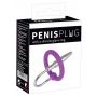 Plug do penisa z pierścieniem na żołądź Penisplug silikon 6,5 cm - 8