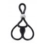Pierścień erekcyjny You2Toys silikonowy z pierścieniami jąder 13 cm czarny - 5