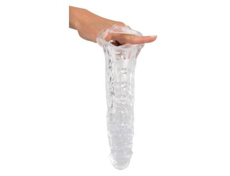 Przedłużka na penisa Crystal przezroczysta TPE 27,8 cm - 4