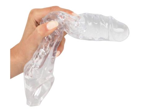 Przedłużka na penisa Crystal przezroczysta TPE 27,8 cm - 6