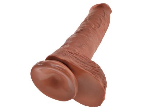 King Cock 10 inch Balls Tan - 4