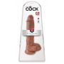 King Cock 10 inch Balls Tan - 7