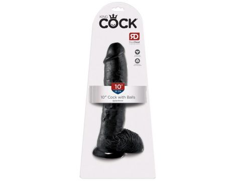 King Cock 10 inch Balls Black - 6