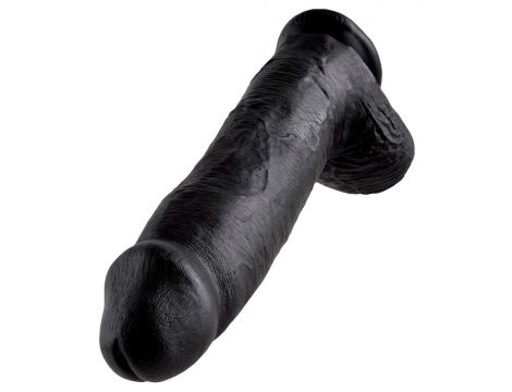 King Cock 12 inch Balls Black - 4