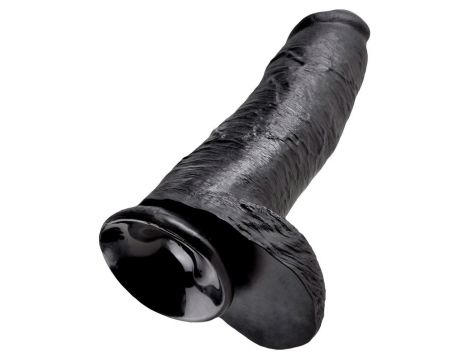 King Cock 12 inch Balls Black - 5
