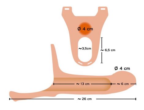 Silicone Strap-on +6cm large - 5