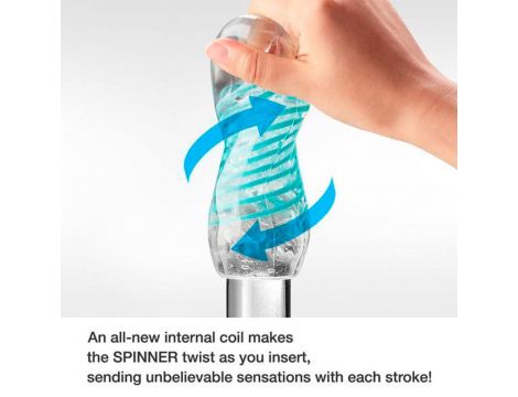 Masturbator Tenga Spinner Tetra przezroczysty 13 cm - 5