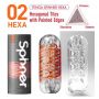 Masturbator spinner Tenga Hexa przezroczysty 13 cm - 7