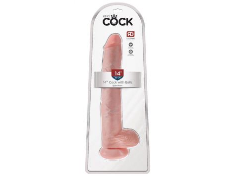 King Cock 14" Cock with Balls - 5