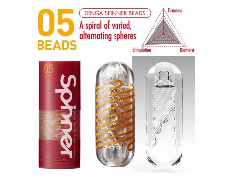 Masturbator Tenga Spinner Beads przezroczysty 13 cm - 6