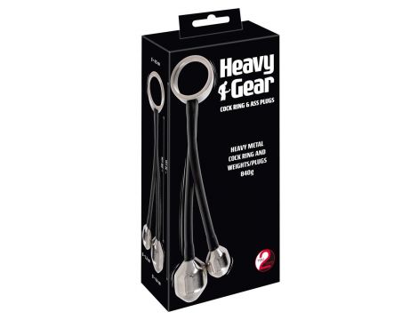 Heavy gear cock ring&ass plugs - 7