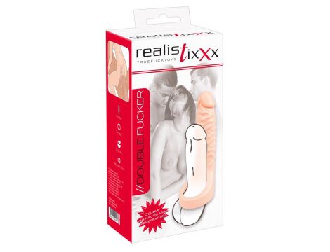 Pierścień erekcyjny Realistixxx Double Fucker TPE 18 cm - 8