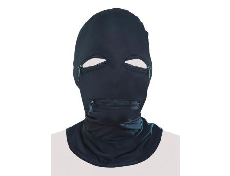 FFS Zipper Face Hood Black - 5