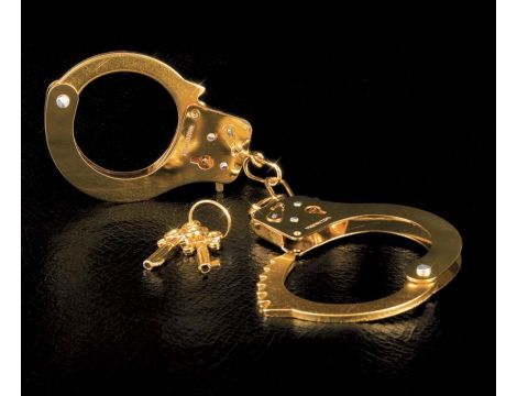 Kajdanki metalowe Fetish Fantasy Gold złote - 2