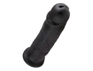 Dildo realistyczne King Cock ciemne 25 cm PVC