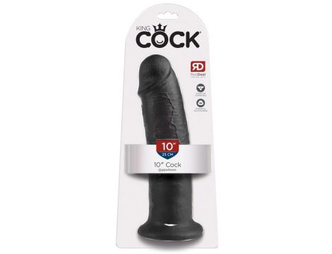 Dildo realistyczne King Cock ciemne 25 cm PVC - 6