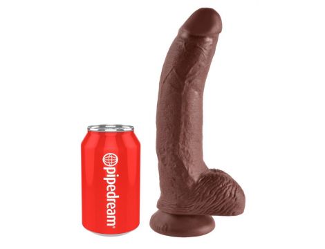 KC 9" Cock with Balls Brown - 5