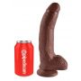 KC 9" Cock with Balls Brown - 6