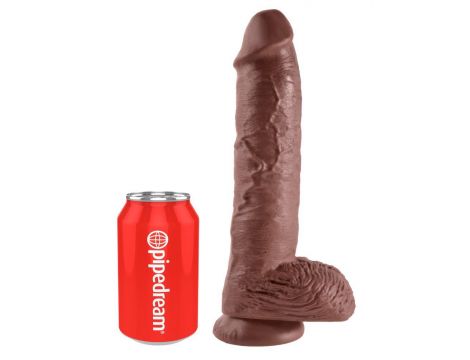 King Cock 10 inch Balls Brown - 2