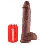 King Cock 10 inch Balls Brown - 3