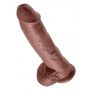 King Cock 10 inch Balls Brown - 6