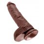 King Cock 10 inch Balls Brown - 4