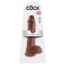 King Cock 10 inch Balls Brown - 5