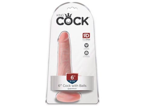 King Cock 6 Cock w Balls Light - 6
