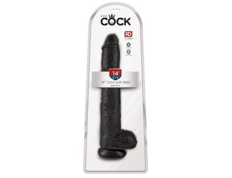 King Cock 14" Cock w Balls Dar - 6