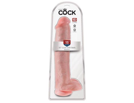 King Cock 15" Cock w Balls - 4