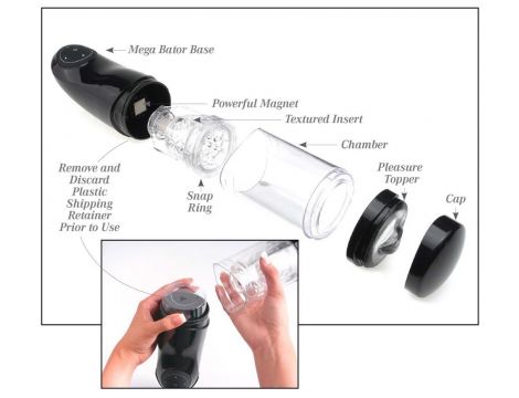 PET Mega-Bator Mouth Red/Clear - 8