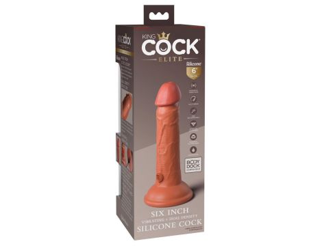KCE 6 DD Vibrating Cock Tan - 5