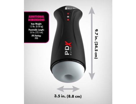 Masturbator automatyczny PDX Elite Fap Gasm Frosted USB 24 5 cm