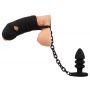 Klatka na penisa z plugiem analnym Black Velvets silikonowa - 7