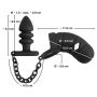 Klatka na penisa z plugiem analnym Black Velvets silikonowa - 6