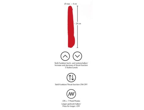 Red Push Vibrator - 7